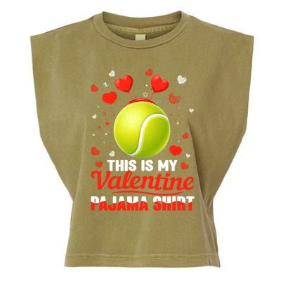 This Is My Valentine Pajama Funny Gift Headband Tennis Players Cute Gift Garment-Dyed Women's Muscle Tee