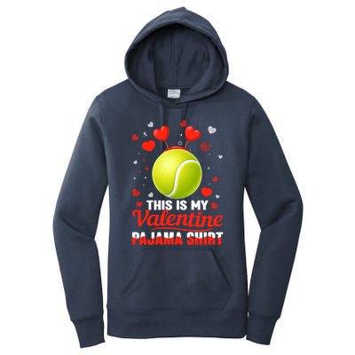 This Is My Valentine Pajama Funny Gift Headband Tennis Players Cute Gift Women's Pullover Hoodie