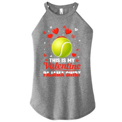 This Is My Valentine Pajama Funny Gift Headband Tennis Players Cute Gift Women's Perfect Tri Rocker Tank