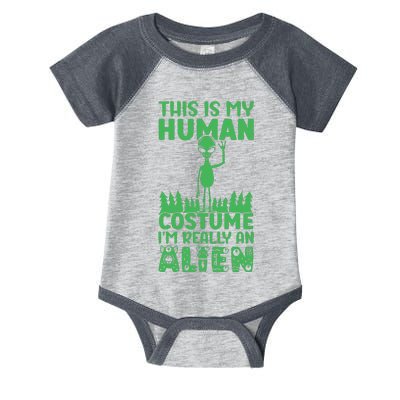 This is My Human Costume I'm Really Alien Weird Funny Infant Baby Jersey Bodysuit