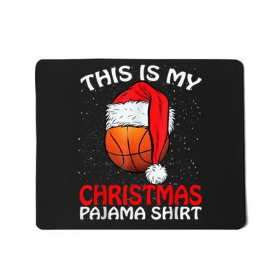 This Is My Christmas Pajama Shirt Basketball Christmas Mousepad