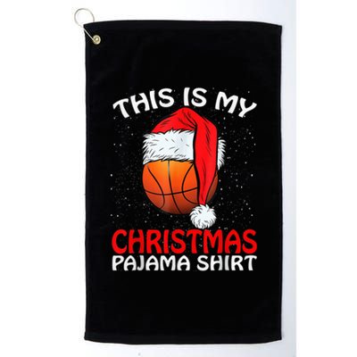 This Is My Christmas Pajama Shirt Basketball Christmas Platinum Collection Golf Towel