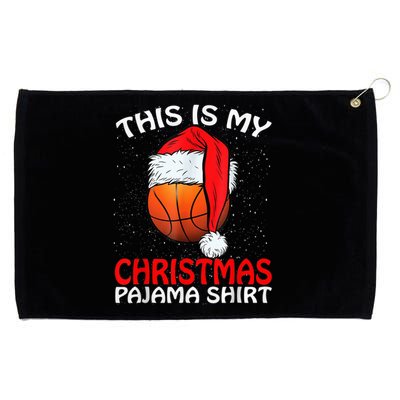 This Is My Christmas Pajama Shirt Basketball Christmas Grommeted Golf Towel