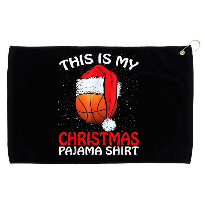 This Is My Christmas Pajama Shirt Basketball Christmas Grommeted Golf Towel