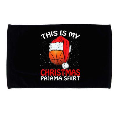 This Is My Christmas Pajama Shirt Basketball Christmas Microfiber Hand Towel