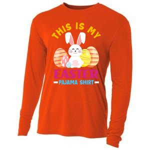 This Is My Easter Pajama Funny Gift Cute Easter Bunny Easter Eggs Gift Cooling Performance Long Sleeve Crew