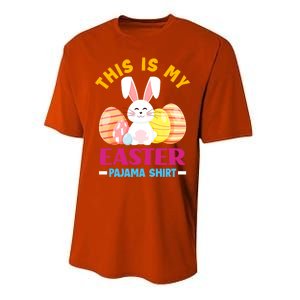 This Is My Easter Pajama Funny Gift Cute Easter Bunny Easter Eggs Gift Performance Sprint T-Shirt