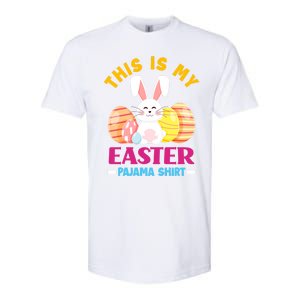 This Is My Easter Pajama Funny Gift Cute Easter Bunny Easter Eggs Gift Softstyle CVC T-Shirt