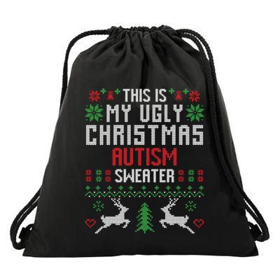 This Is My Ugly Christmas Autism Sweater Cool Gift Drawstring Bag