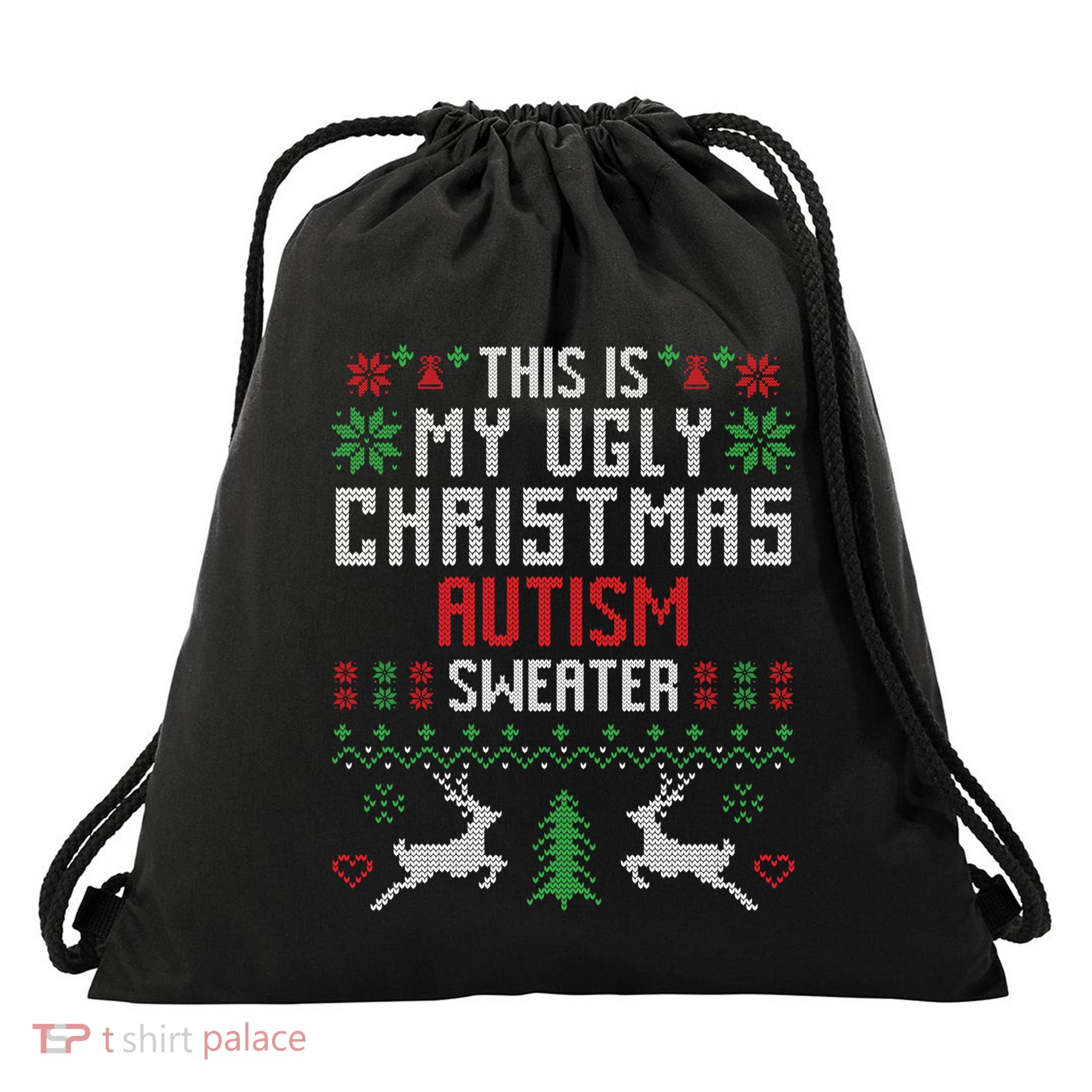 This Is My Ugly Christmas Autism Sweater Cool Gift Drawstring Bag