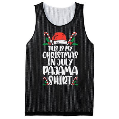 This Is My Christmas In July Pajama Mesh Reversible Basketball Jersey Tank