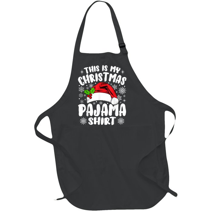 This Is My Christmas Pajama Funny Christmas Outfits Full-Length Apron With Pockets