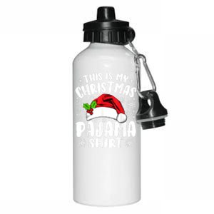 This Is My Christmas Pajama Funny Christmas Outfits Aluminum Water Bottle