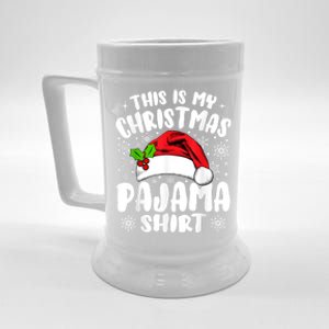 This Is My Christmas Pajama Funny Christmas Outfits Beer Stein