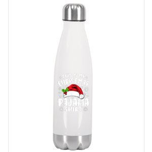 This Is My Christmas Pajama Funny Christmas Outfits Stainless Steel Insulated Water Bottle