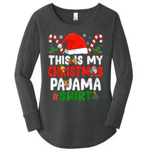 This Is My Christmas Pajama Xmas Family Matching Funny Women's Perfect Tri Tunic Long Sleeve Shirt