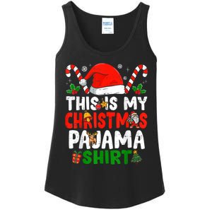 This Is My Christmas Pajama Xmas Family Matching Funny Ladies Essential Tank