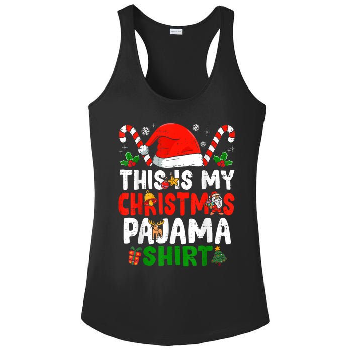 This Is My Christmas Pajama Xmas Family Matching Funny Ladies PosiCharge Competitor Racerback Tank