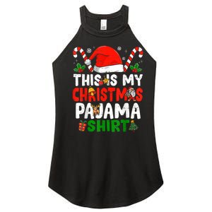 This Is My Christmas Pajama Xmas Family Matching Funny Women's Perfect Tri Rocker Tank