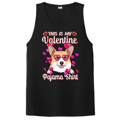 This Is My Valentine Pajama Gift Corgi Lovers Gift PosiCharge Competitor Tank