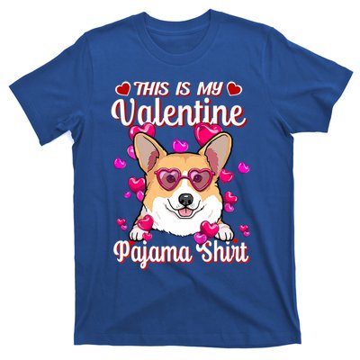 This Is My Valentine Pajama Gift Corgi Lovers Gift T-Shirt