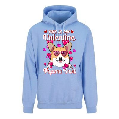 This Is My Valentine Pajama Gift Corgi Lovers Gift Unisex Surf Hoodie