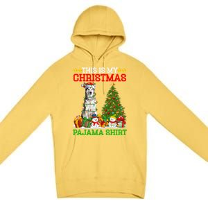 This Is My Christmas Pajamas Alaskan Malamute Dog Christmas Gift Premium Pullover Hoodie