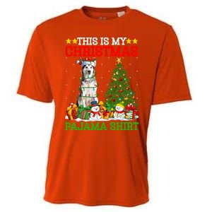 This Is My Christmas Pajamas Alaskan Malamute Dog Christmas Gift Cooling Performance Crew T-Shirt