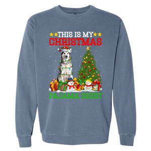 This Is My Christmas Pajamas Alaskan Malamute Dog Christmas Gift Garment-Dyed Sweatshirt