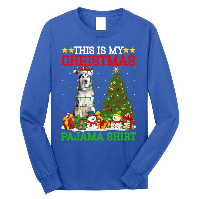 This Is My Christmas Pajamas Alaskan Malamute Dog Christmas Gift Long Sleeve Shirt