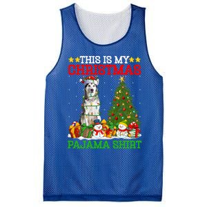 This Is My Christmas Pajamas Alaskan Malamute Dog Christmas Gift Mesh Reversible Basketball Jersey Tank