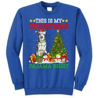 This Is My Christmas Pajamas Alaskan Malamute Dog Christmas Gift Tall Sweatshirt