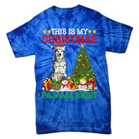 This Is My Christmas Pajamas Alaskan Malamute Dog Christmas Gift Tie-Dye T-Shirt