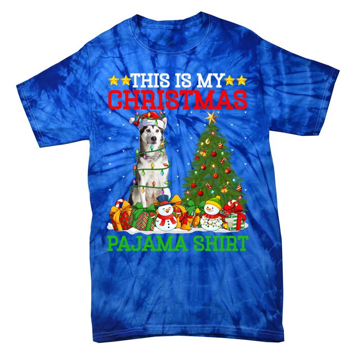 This Is My Christmas Pajamas Alaskan Malamute Dog Christmas Gift Tie-Dye T-Shirt