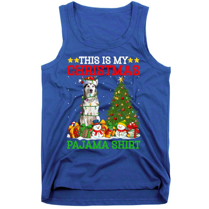 This Is My Christmas Pajamas Alaskan Malamute Dog Christmas Gift Tank Top