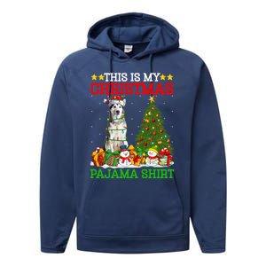 This Is My Christmas Pajamas Alaskan Malamute Dog Christmas Gift Performance Fleece Hoodie