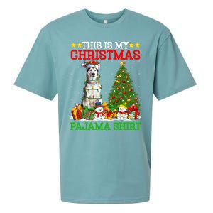 This Is My Christmas Pajamas Alaskan Malamute Dog Christmas Gift Sueded Cloud Jersey T-Shirt