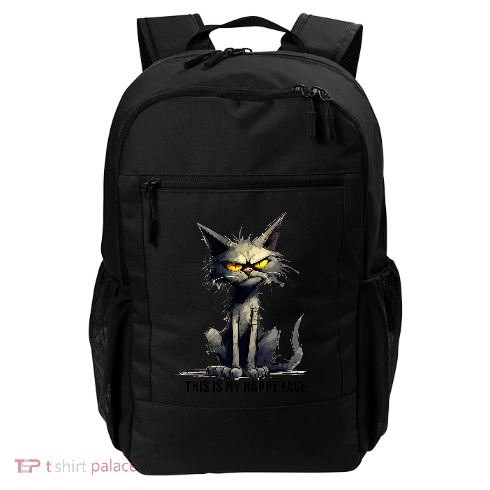 This Is My Happy Face Cat Funny Daily Commute Backpack