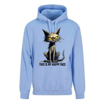 This Is My Happy Face Cat Funny Unisex Surf Hoodie