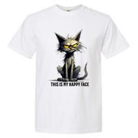 This Is My Happy Face Cat Funny Garment-Dyed Heavyweight T-Shirt