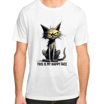 This Is My Happy Face Cat Funny Adult ChromaSoft Performance T-Shirt