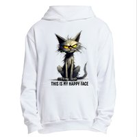 This Is My Happy Face Cat Funny Urban Pullover Hoodie