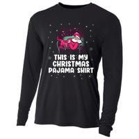 This Is My Christmas Pajama Shirt Funny Christmas Santa Cooling Performance Long Sleeve Crew