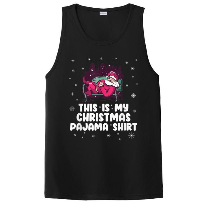 This Is My Christmas Pajama Shirt Funny Christmas Santa PosiCharge Competitor Tank