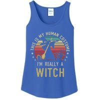 This Is My Hu Costume IM Really A Witch Retro Vintage Gift Ladies Essential Tank