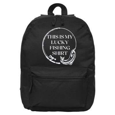 This Is My Lucky Fishing Shirt 16 in Basic Backpack