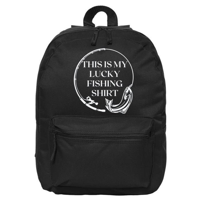 This Is My Lucky Fishing Shirt 16 in Basic Backpack