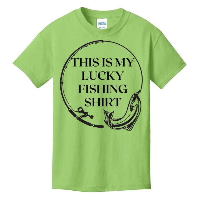 This Is My Lucky Fishing Shirt Kids T-Shirt