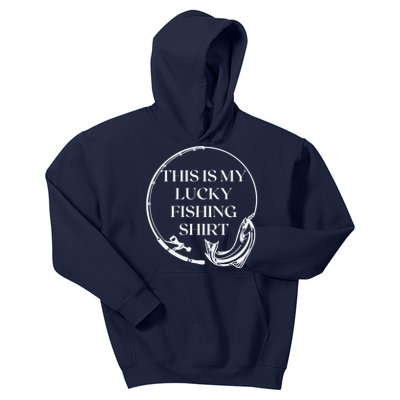 This Is My Lucky Fishing Shirt Kids Hoodie