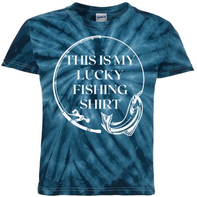 This Is My Lucky Fishing Shirt Kids Tie-Dye T-Shirt